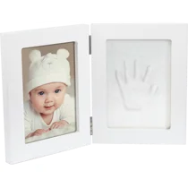 Conjunto moldura dupla branca e caixa de memória (Gift Set Handprint double frame white and memory box)