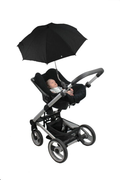 Guarda-sol para carrinho de passeio Preto UV50+ (Stroller Parasol Umbrella Black UV50+) - Image 5